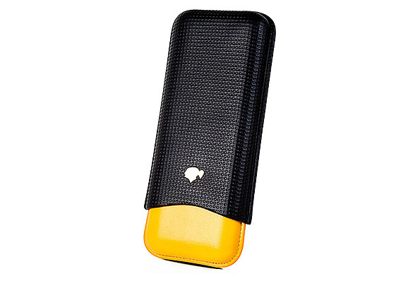 Cohiba Yellow/Black aj. Leather Cigar Case for 3 Cigars Cohiba Yellow/Black aj. Leather Cigar Case for 3 Cigars