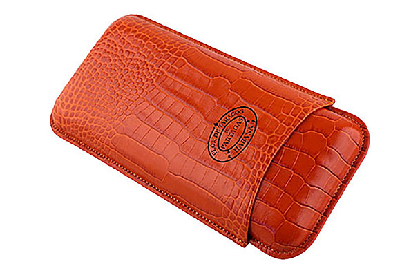 Partagas Linea Classica Orange Leather Cigar Case for 3 Cigars Partagas Linea Classica Orange Leather Cigar Case for 3 Cigars