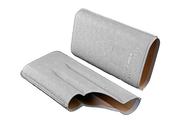 Cohiba Atmosphere Weiß/Silber Leder Zigarrenetui für 3 Zigarren  Cohiba Atmosphere Weiß/Silber Leder Zigarrenetui für 3 Zigarren