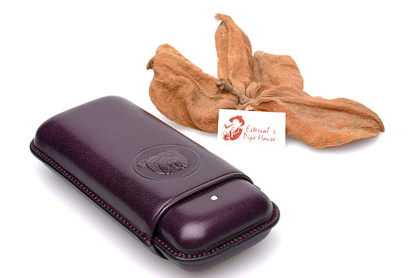 alfred dunhill cigarette case Alfred Dunhill Bulldog Cigar Case Robusto (2) Purple [PA3012P] Estervals  Pipe House