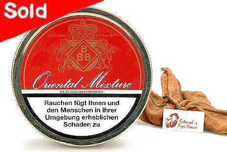 BBB Oriental Mixture Pipetobacco 50g Tin Estervals Pipe House