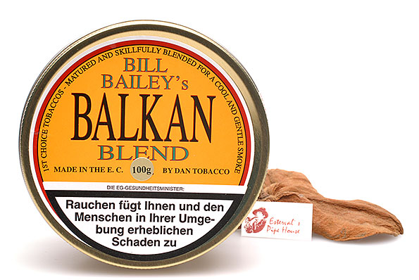 balkan tobacco blends Bill Bailey´s Balkan Blend Pipetobacco 100g Tin Estervals Pipe House