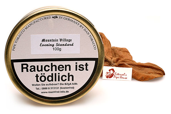 Mountain Village Tobaccos Evening Standard Pipetobacco 100g Tin Estervals  Pipe House