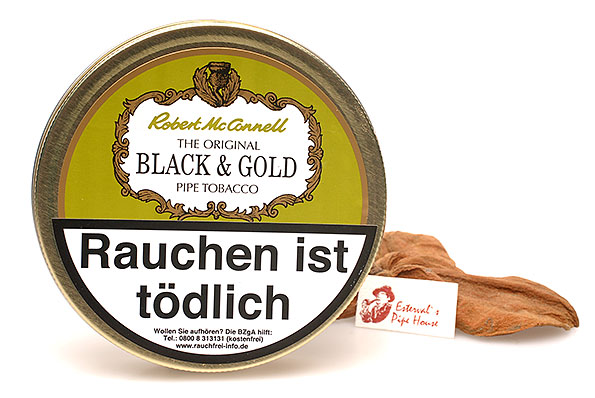 McConnell Black & Gold Pipe Tobacco 50g Tin Estervals Pipe House