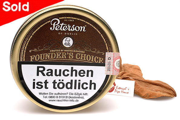 Peterson Founder´s Choice Pipetobacco 100g Tin Estervals Pipe House
