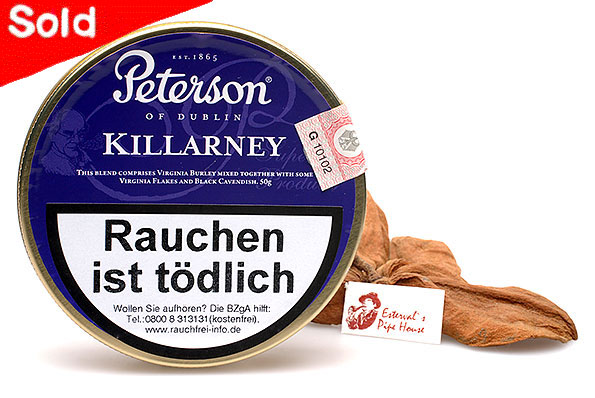 sweet killarney tobacco Peterson Killarney (Sweet Killarney) Pipetobacco 50g Tin Estervals Pipe  House