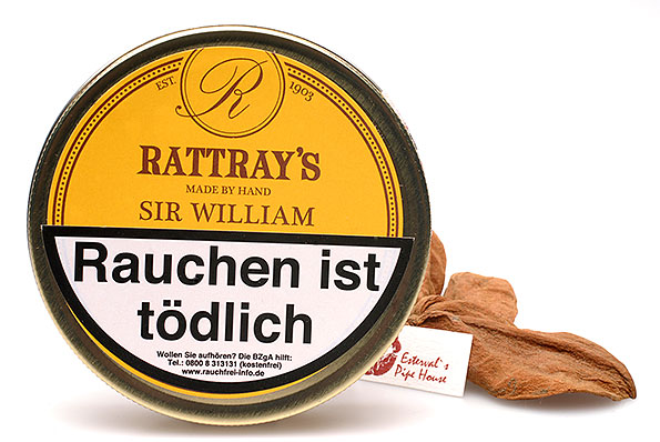 Rattrays Sir William Pipetobacco 50g Tin Estervals Pipe House