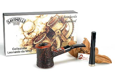 Savinelli Collezione Leonardo da Vinci La Bombarda Estate 9mm Filter  Estervals Pipe House