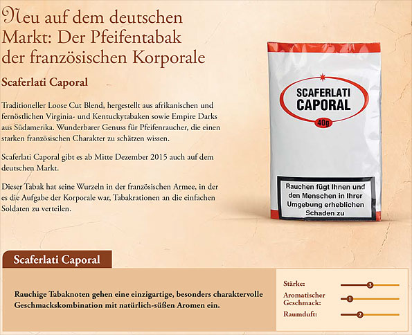 scaferlati tobacco Scaferlati Caporal Pipetobacco 40g Pouch Estervals Pipe House