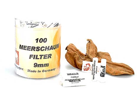 white elephant Natur Meerschaum Filter 9mm (100 Filter)