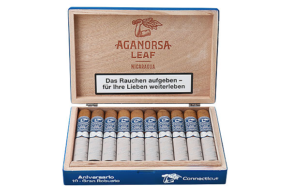 Aganorsa Leaf Aniversario Connecticut Gran Robusto 10 Zigarren Aganorsa Leaf Aniversario Connecticut Gran Robusto 10 Zigarren