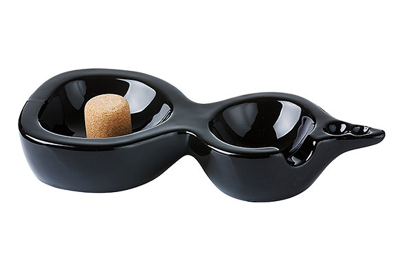 Angelo Pfeifenascher Keramik schwarz f�r eine Pfeife