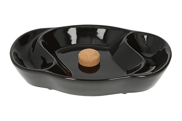 Angelo Pfeifenascher Keramik schwarz für zwei Pfeifen Angelo Pfeifenascher Keramik schwarz für zwei Pfeifen