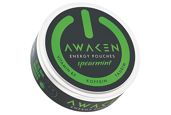 AWAKEN Energy Pouches Spearmint 12g Tin AWAKEN Energy Pouches Spearmint 12g Tin