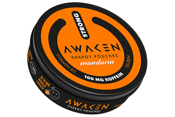 AWAKEN Energy Pouches STRONG Mandarin 12g Dose AWAKEN Energy Pouches STRONG Mandarin 12g Dose