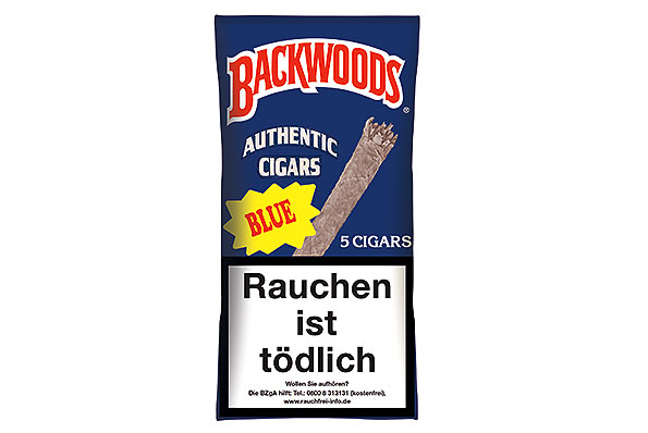 Backwoods Blue (Vanilla) 5 Cigars  Backwoods Blue (Vanilla) 5 Cigars
