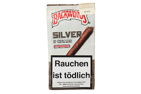 Backwoods Silver (Leaf Wrapper) 5 Cigars Backwoods Silver (Leaf Wrapper) 5 Cigars