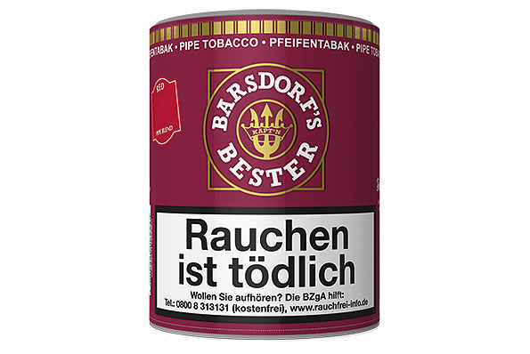 Barsdorf's Bester Red (Kirsche) Pfeifentabak 160g Dose Barsdorf's Bester Red (Kirsche) Pfeifentabak 160g Dose