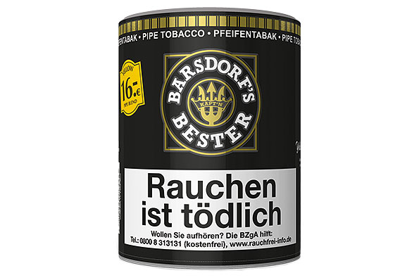 Barsdorf's Bester Yellow (Vanilla) Pipe tobacco 160g Tin Barsdorf's Bester Yellow (Vanilla) Pipe tobacco 160g Tin