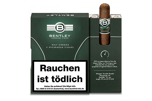 Bentley Green Half Corona (Half Corona) 5 Zigarren