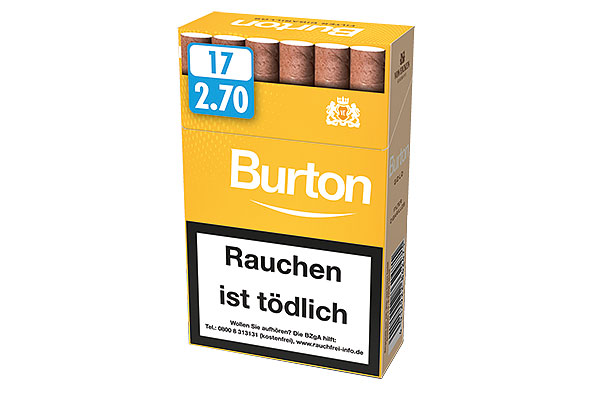 Burton Gold Naturdeckblatt 17 Filter Zigarillos Burton Gold Naturdeckblatt 17 Filter Zigarillos