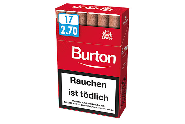 Burton Original Naturdeckblatt 17 Filter Zigarillos Burton Original Naturdeckblatt 17 Filter Zigarillos