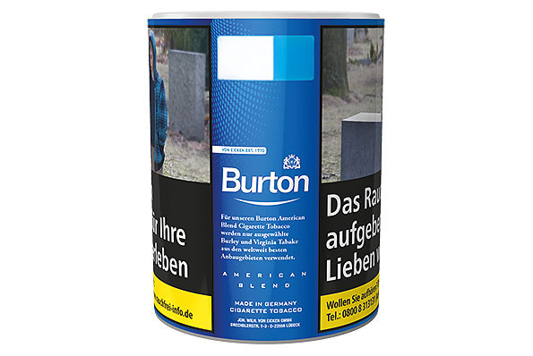Burton Blue American Blend Cigarette tobacco 120g Tin Burton Blue American Blend Cigarette tobacco 120g Tin