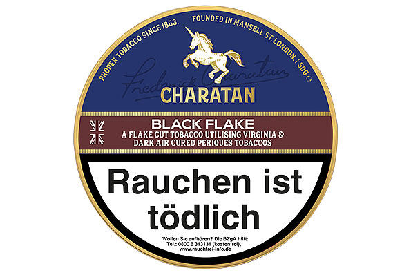 Charatan Black Flake Pipe tobacco 50g Tin Charatan Black Flake Pipe tobacco 50g Tin