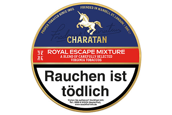 Charatan Royal Escape Mixture Pfeifentabak 50g Dose Charatan Royal Escape Mixture Pfeifentabak 50g Dose