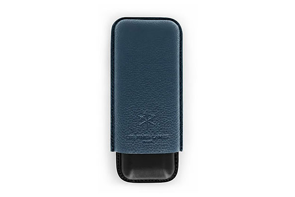 Les Fines Lames DUO Blau Leder Zigarrenetui f�r 2 Zigarren