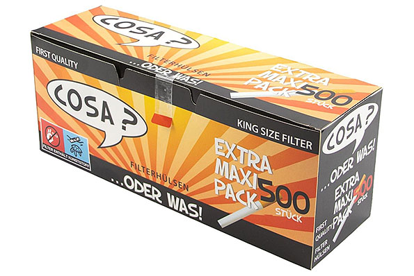 COSA King Size Filterh�lsen (500 H�lsen)