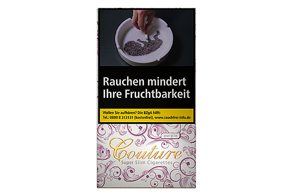 Couture Purple 20 Super Slim Cigarettes Couture Purple 20 Super Slim Cigarettes