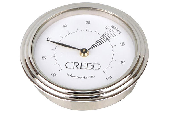 CREDO Analog-Hygrometer Chrom mit Magnet