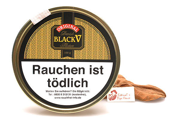Danish Black V (Vanilla) Mixture Pipe tobacco 100g Tin Danish Black V (Vanilla) Mixture Pipe tobacco 100g Tin