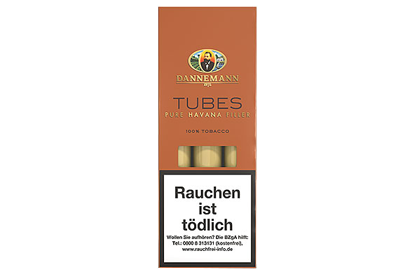 Dannemann Tubes Pure Havana (Corona) 3 Zigarren  Dannemann Tubes Pure Havana (Corona) 3 Zigarren