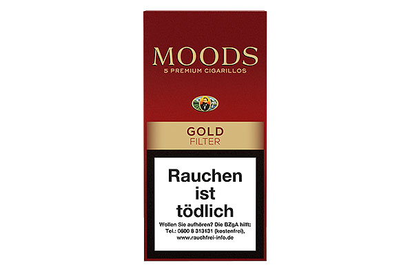 Dannemann Moods Premium 5 Cigarillos Golden - Filter Dannemann Moods Premium 5 Cigarillos Golden - Filter