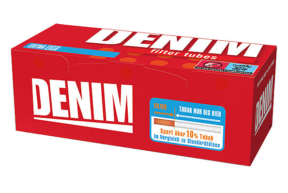 Denim Extra King Size Filterhülsen (250 Hülsen) Denim Extra King Size Filterhülsen (250 Hülsen)