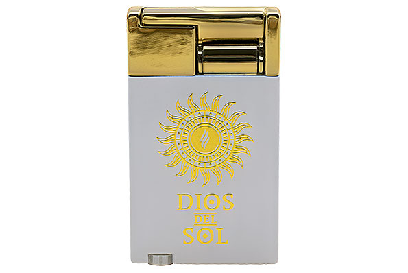 Dios del Sol Jetflame Feuerzeug wei/gold