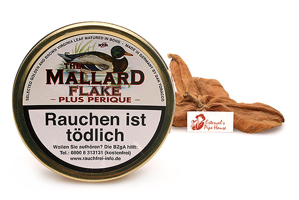 The Mallard Flake Plus Perique Pipe tobacco 50g Tin The Mallard Flake Plus Perique Pipe tobacco 50g Tin