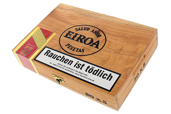 Eiroa First 20 Years Maduro Robusto Prensado 20er Kiste geschlossen