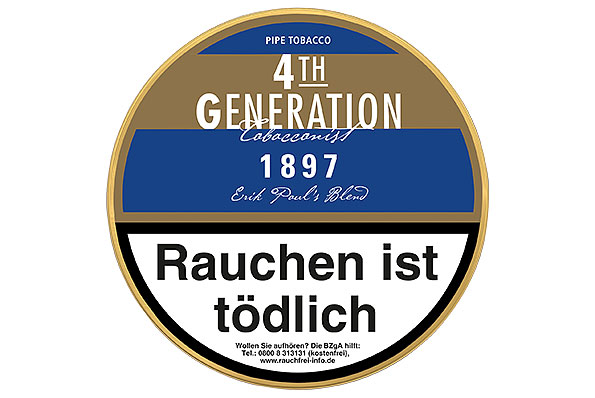 Erik Stokkebye 4th Generation 1897 Pipe tobacco 50g Tin Erik Stokkebye 4th Generation 1897 Pipe tobacco 50g Tin