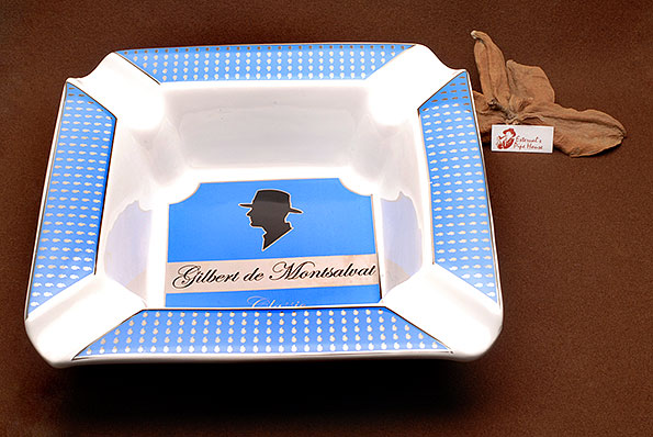 Gilbert de Montsalvat Porcelain Cigar Ashtray Blue/White Gilbert de Montsalvat Porcelain Cigar Ashtray Blue/White