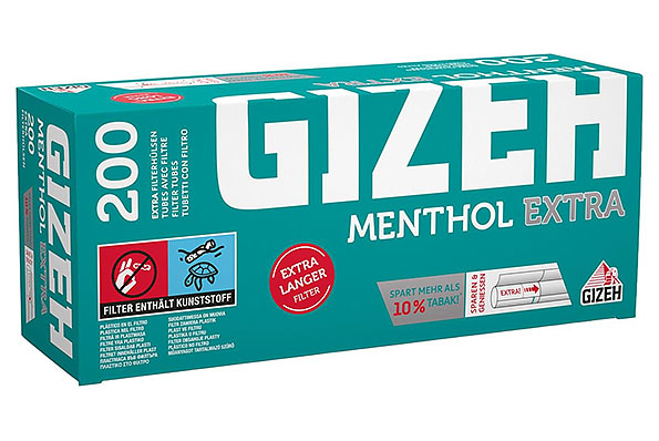 Gizeh Menthol Extra Filterhülsen (200 Hülsen) Gizeh Menthol Extra Filterhülsen (200 Hülsen)