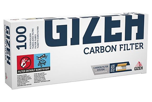 Gizeh Carbon Filter Filterhülsen (100 Hülsen) Gizeh Carbon Filter Filterhülsen (100 Hülsen)