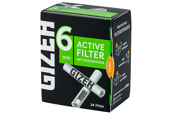 Gizeh Black Aktivkohlefilter 6mm (34 Filter) Gizeh Black Aktivkohlefilter 6mm (34 Filter)