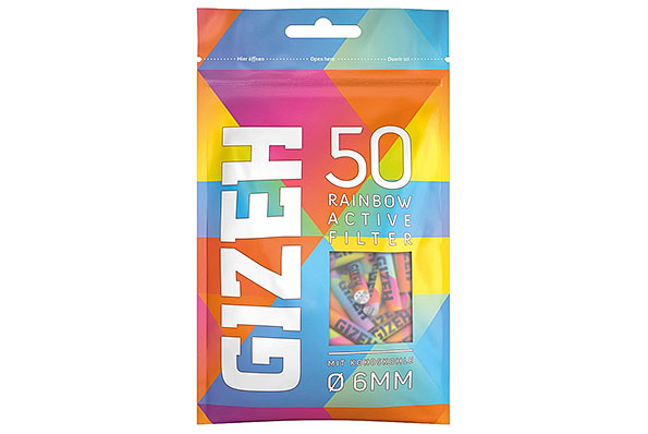 Gizeh Rainbow Aktivkohlefilter 6mm (50 Filter)