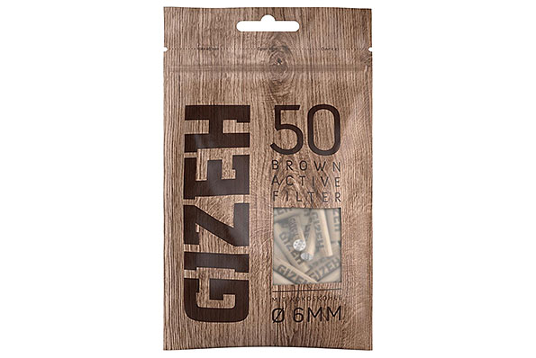 Gizeh Brown Aktivkohlefilter 6mm (50 Filter)