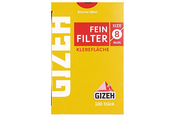 Gizeh Feinfilter Regular 8mm mit Klebefläche (100 Filter) Gizeh Feinfilter Regular 8mm mit Klebefläche (100 Filter)