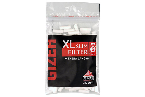 Gizeh Black XL Slim Filters 6mm (100 Filters) Gizeh Black XL Slim Filters 6mm (100 Filters)