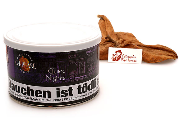 G.L.Pease Quiet Nights Pfeifentabak 57g Dose G.L.Pease Quiet Nights Pfeifentabak 57g Dose